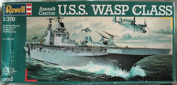 Revell 1/700 LHD-1 USS Wasp or LHD-2 USS Essex - Wasp Class Assault Carrier, 05062 plastic model kit